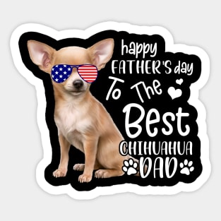 Happy Father's Day To The Best Chihuahua Dad Sticker